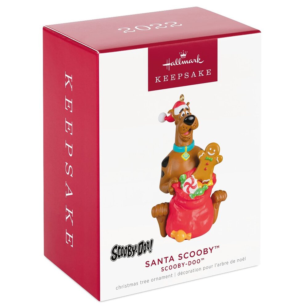 New! Scooby-Doo Hallmark Keepsake Christmas Ornament 2022 Santa Scooby Snack